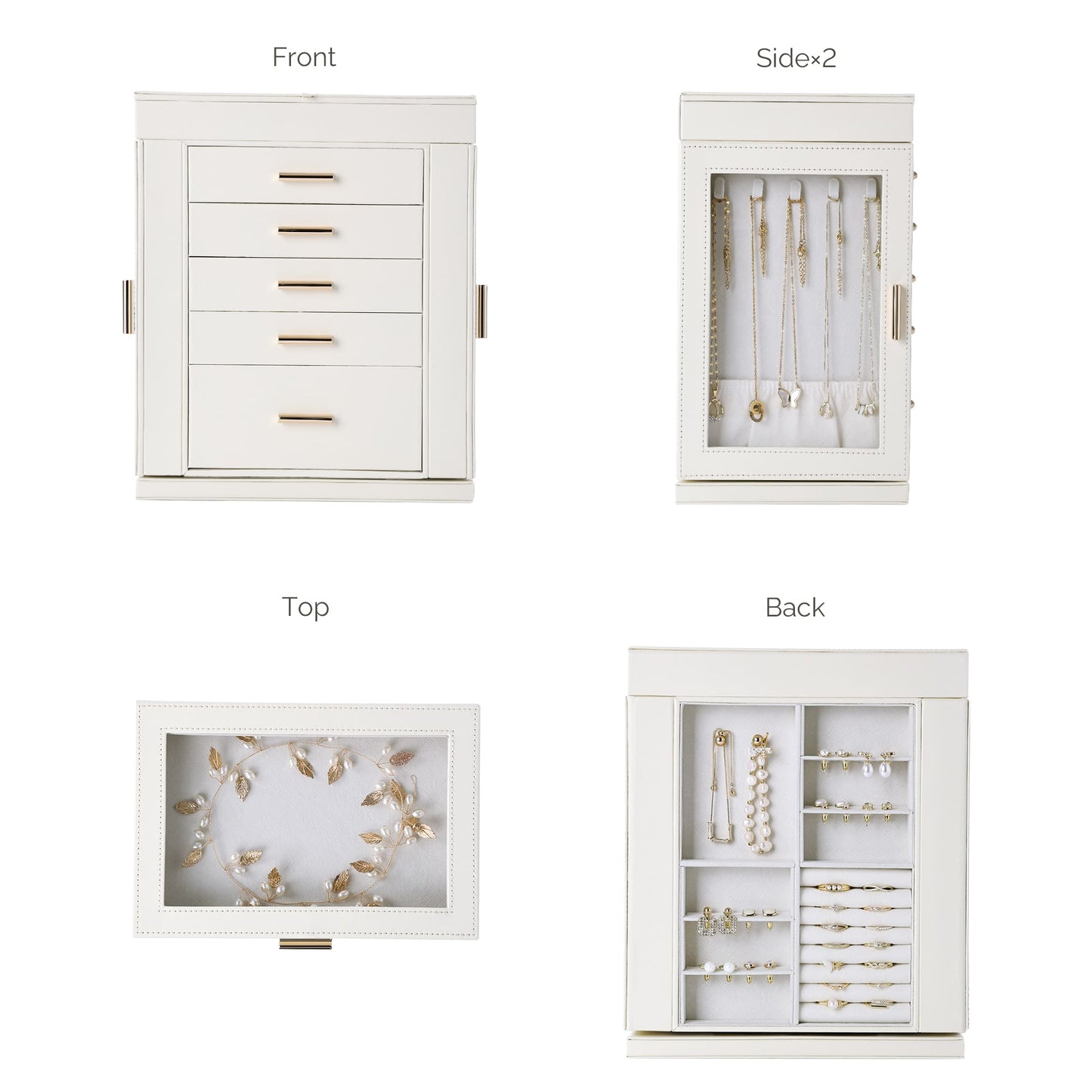 6-Tier Jewelry Box 360° Rotating