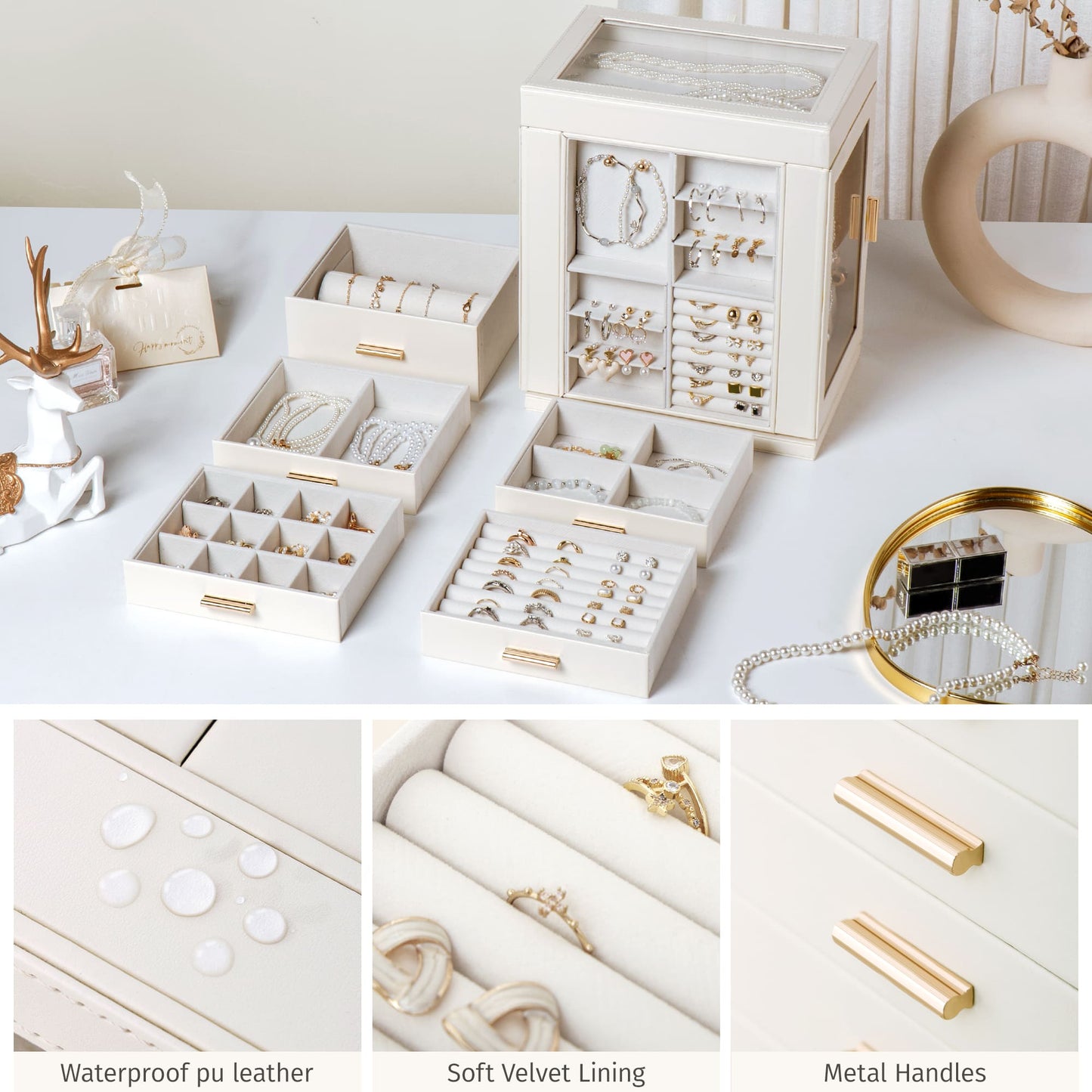 6-Tier Jewelry Box 360° Rotating