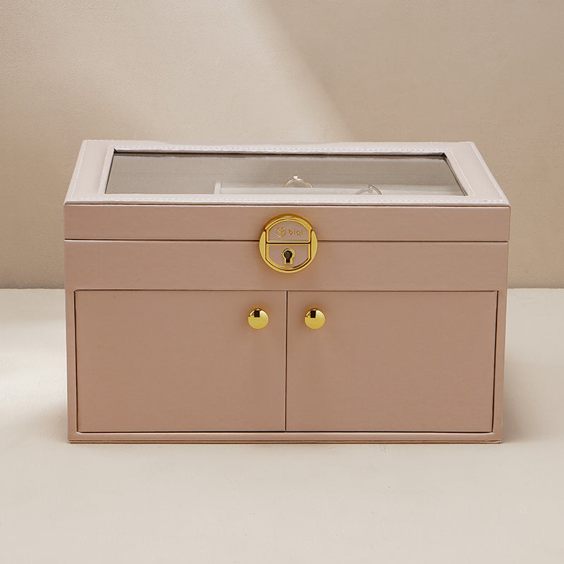 Clear Lid Jewelry Box 3 Layers Jewelry Organizer