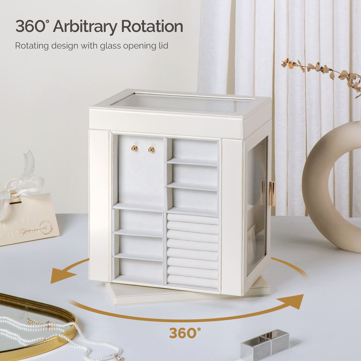 6-Tier Jewelry Box 360° Rotating