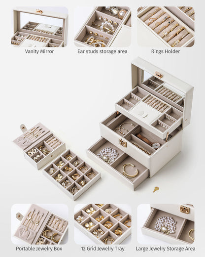 Jewelry Organizer Box,3 Layers