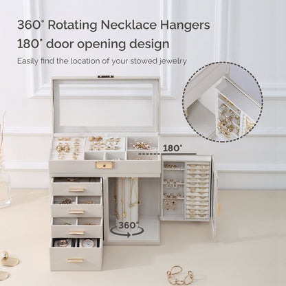 5-Layer Jewelry Organizer,360° Rotating