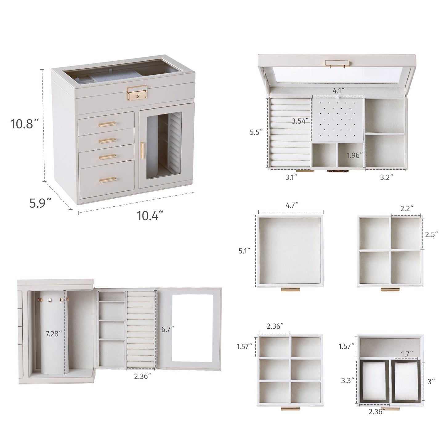 5-Layer Jewelry Organizer,360° Rotating
