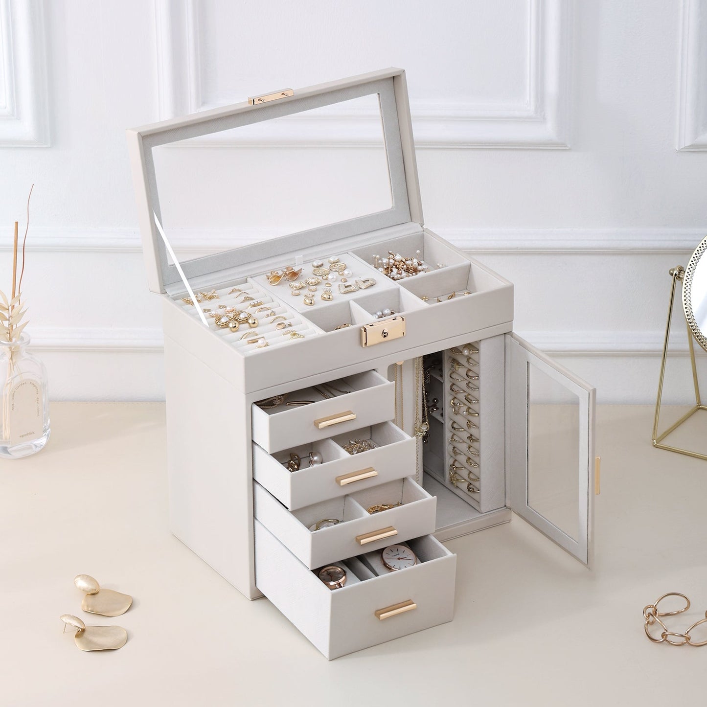 5-Layer Jewelry Organizer,360° Rotating