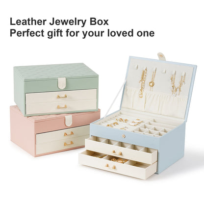 Three-layer Jewelry Box with Two Drawers