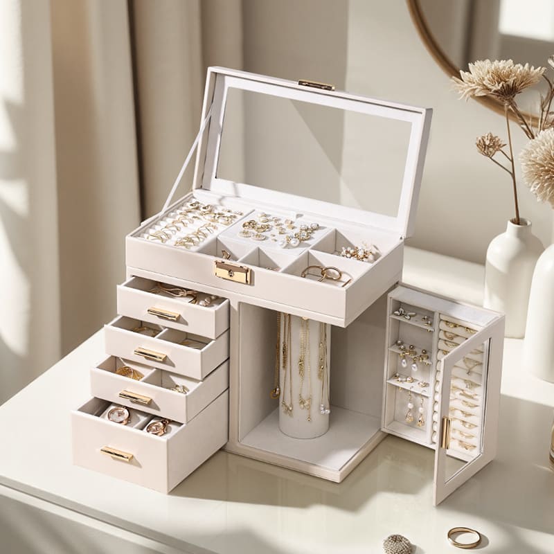 5-Layer Jewelry Organizer,360° Rotating