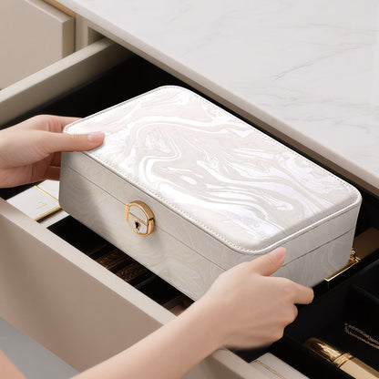 2-Layer Jewelry Box with Removable Tray