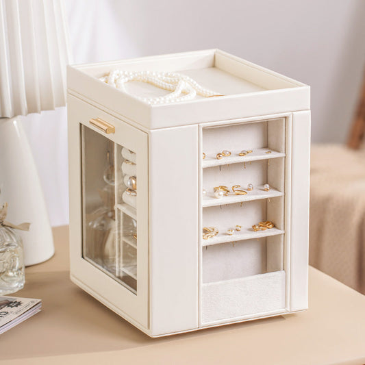 360° Rotating Jewelry Box with Mirrors