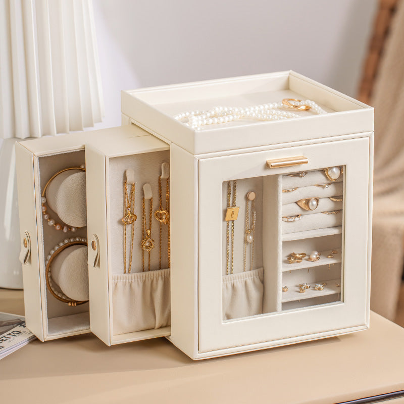 360° Rotating Jewelry Box with Mirrors