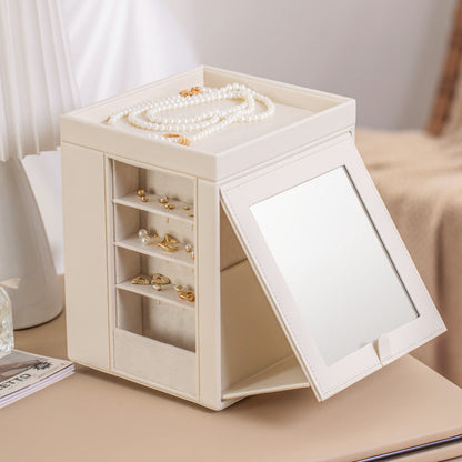 360° Rotating Jewelry Box with Mirrors