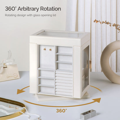 6-Tier Jewelry Box 360° Rotating
