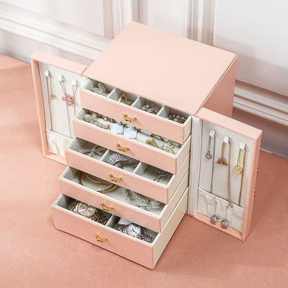 5-Drawer Jewelry Organizer Armoire Box